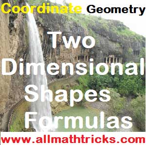 Two dimensional shapes formulas of area and perimeter calculation