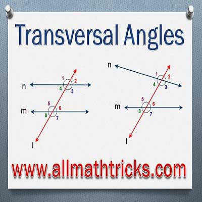 Transversal Angles | Angles formed by parallel lines and transversal Line