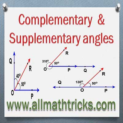 Supplementary and Complementary Angles | Different Types of Angle pairs in Geometry | Complementary Angles | Supplementary Angles |Conjugate Angles |Congruent angles