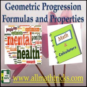 geometric progression formulas and properties | arithmetic and geometric progression question and answers