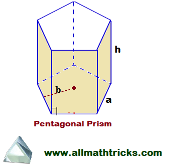 prism formulas | volume and surface area of a Pentagonal Prism