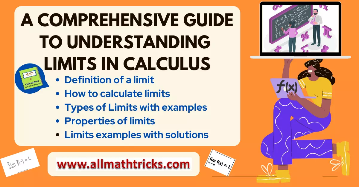 concept of limits in calculus with their definitions, various types, and comprehensive examples. Learn how to calculate limits and understand their significance in mathematical analysis.
