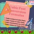 Cubic feet conversions formula Cubic Inches to Cubic Feets Cubic Yards to Cubic Feets Cubic Centimeters to Cubic feets Cubic meters to Cubic Feets